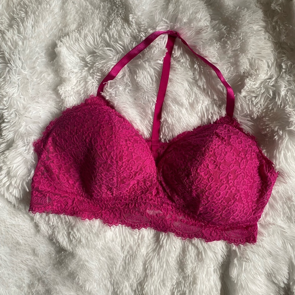 Aerie Pink Bralette w/ Adjustable Straps Sz XL